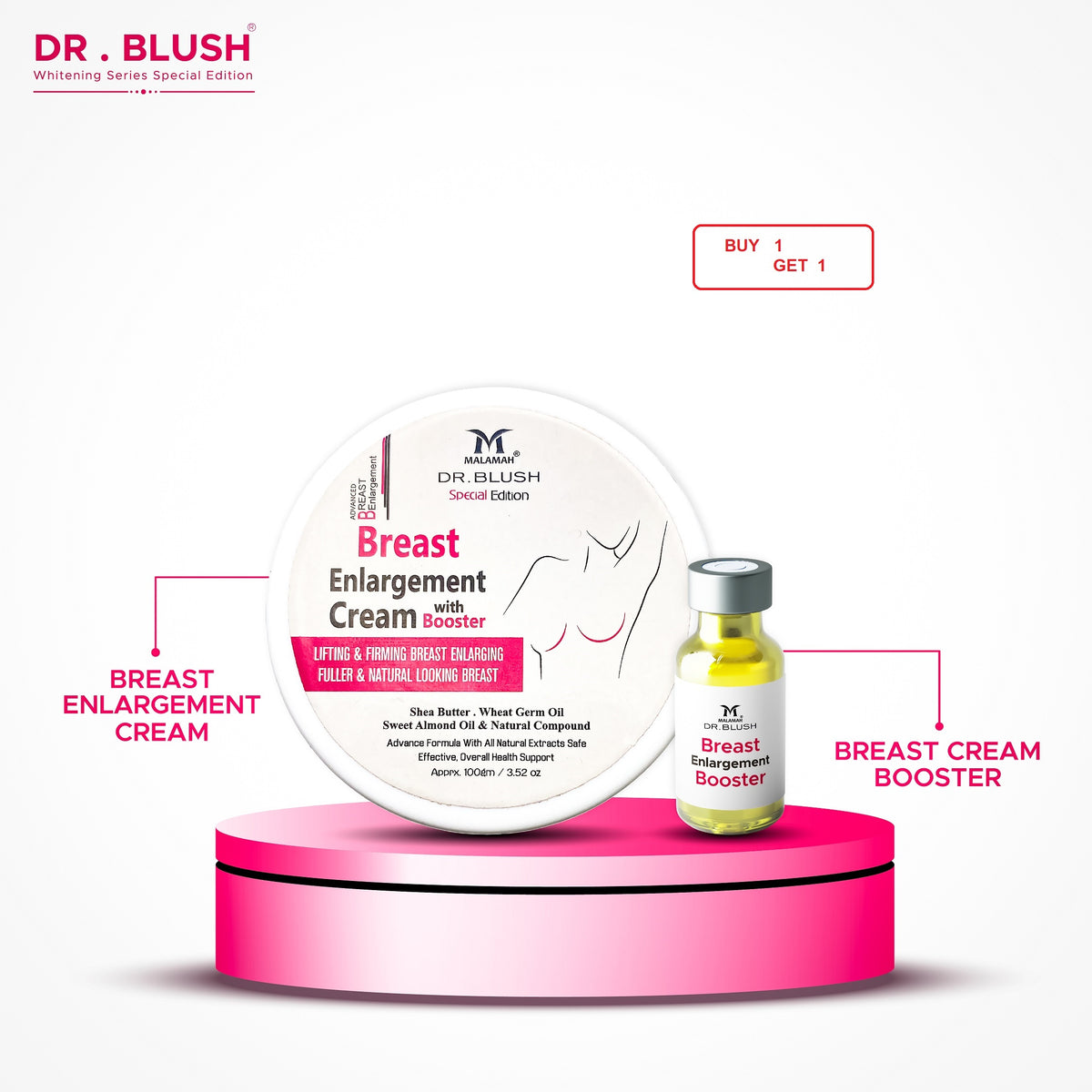 Dr Blush Breast Enlargement Cream (with Booster) {Buy 1 Get 1 }