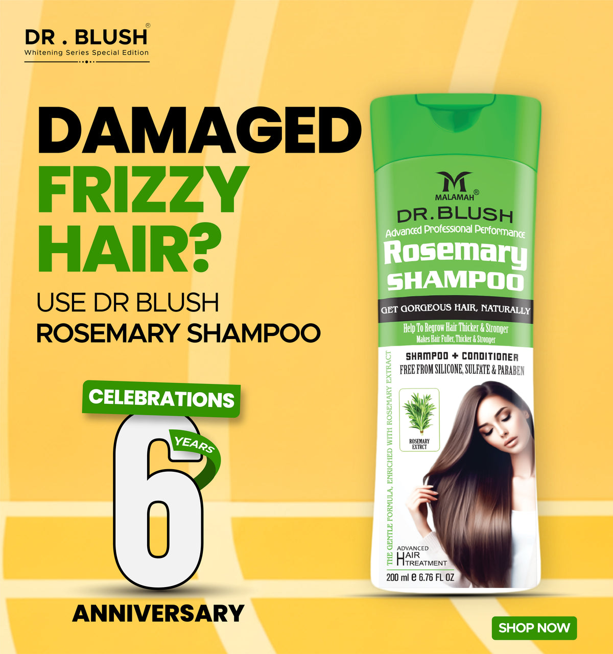 Dr Blush Rosemary Shampoo 200ml