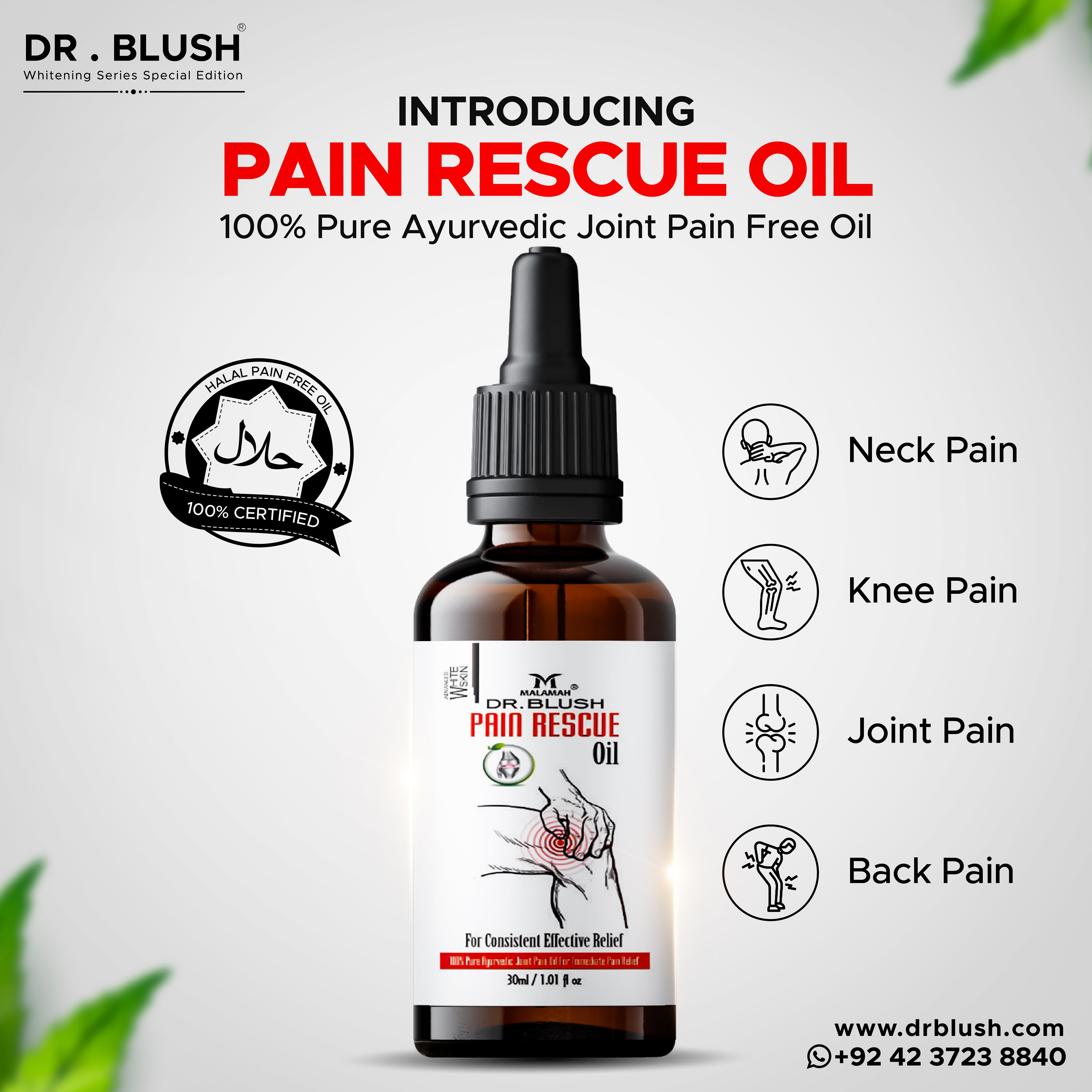 Dr Blush Pain Rescue Oil ( 1 Night Result )