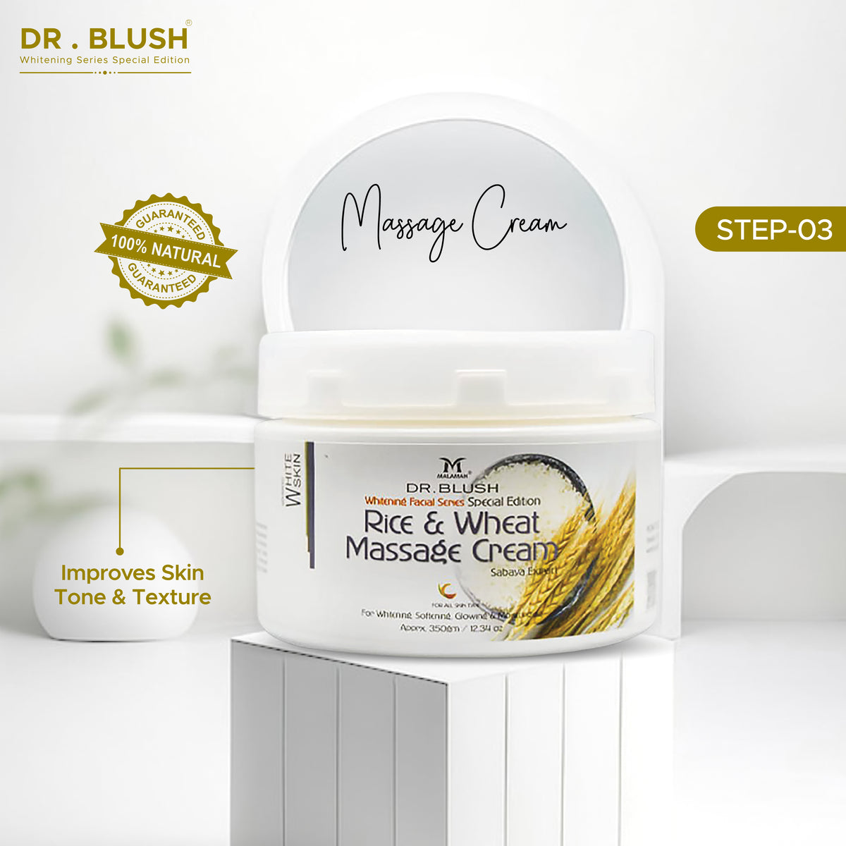 Dr Blush Rice & Wheat (Massage Cream) Step 4