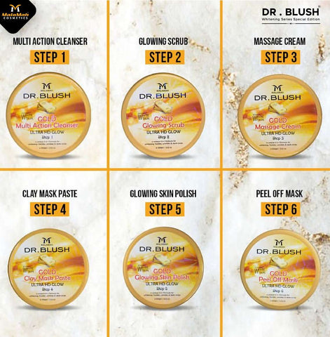 Dr Blush Facial Kit ( 6 Gold jars )